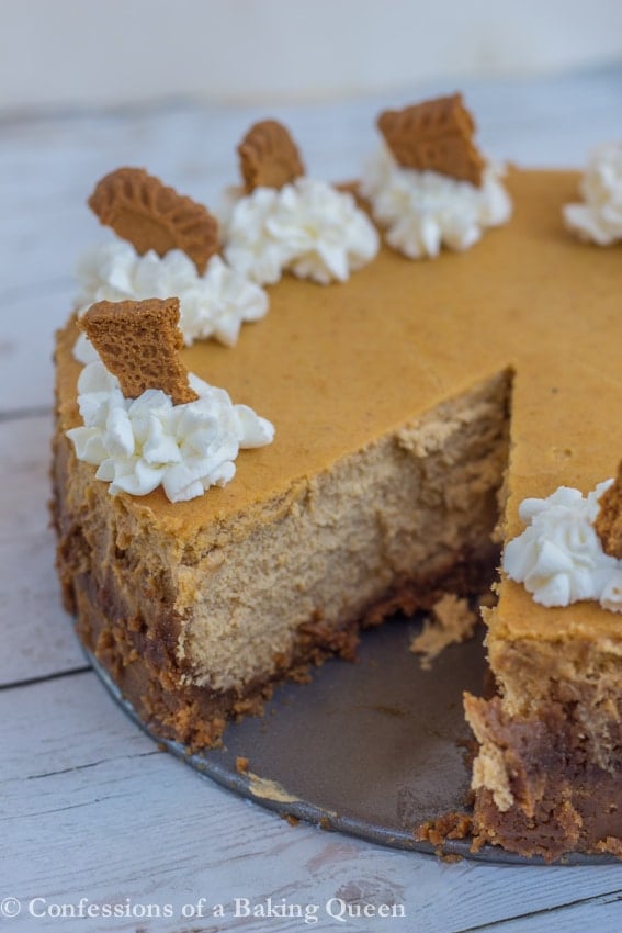 Pumpkin Cheesecake with Biscoff Crust Confessions of a Baking Queen